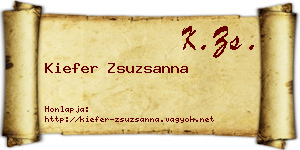 Kiefer Zsuzsanna névjegykártya